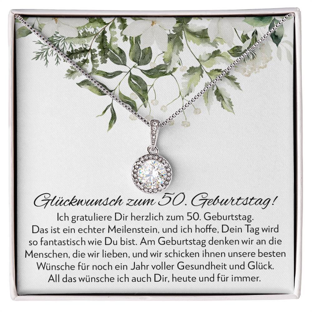 Besonderer Meilenstein - Geschenk zum 50. Geburtstag für eine Frau - Halskette Eternal Hope