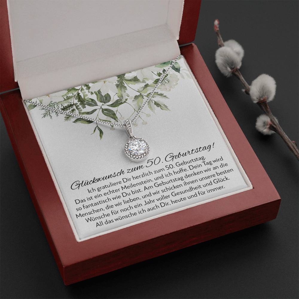 Besonderer Meilenstein - Geschenk zum 50. Geburtstag für eine Frau - Halskette Eternal Hope
