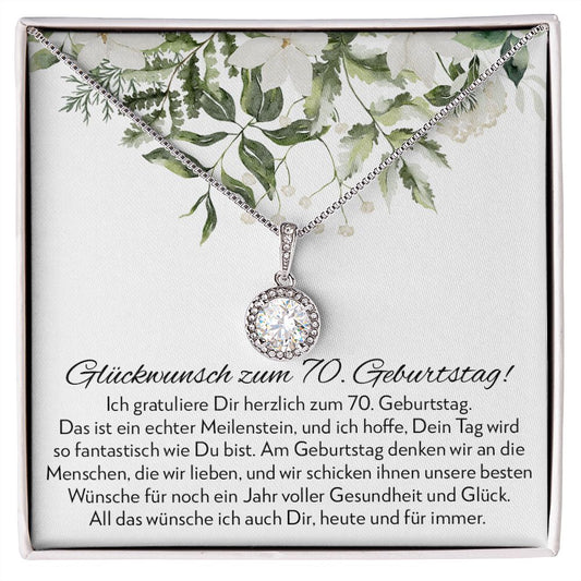 Besonderer Meilenstein - Geschenk zum 70. Geburtstag für eine Frau - Halskette Eternal Hope