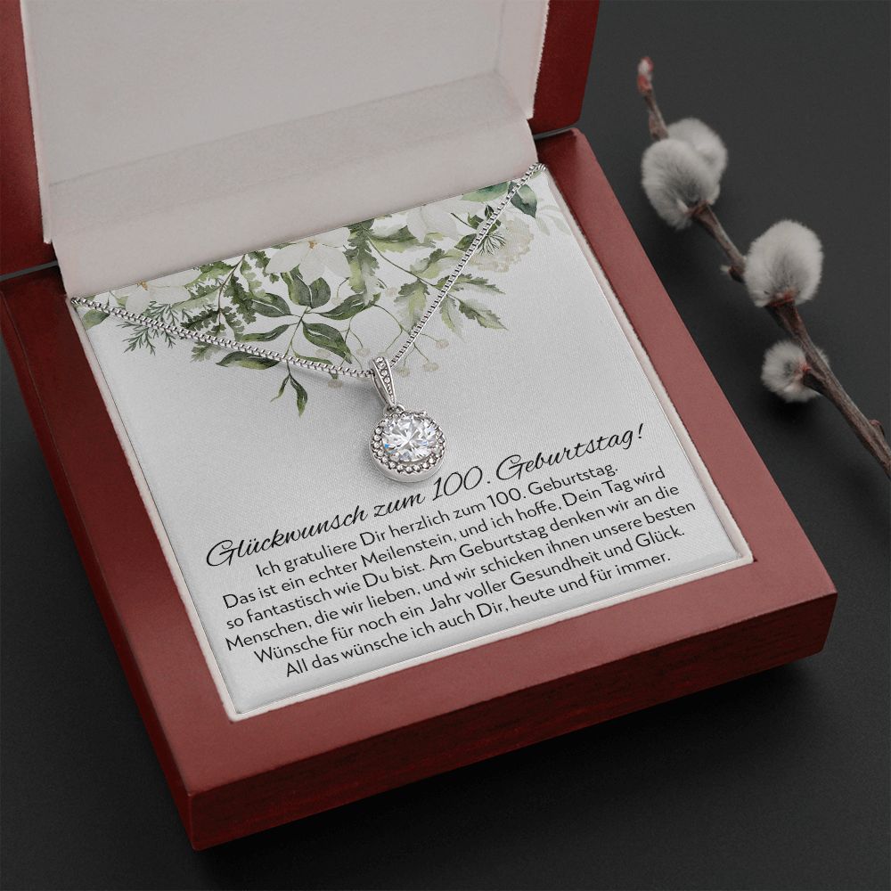 Besonderer Meilenstein - Geschenk zum 100. Geburtstag für eine Frau - Halskette Eternal Hope