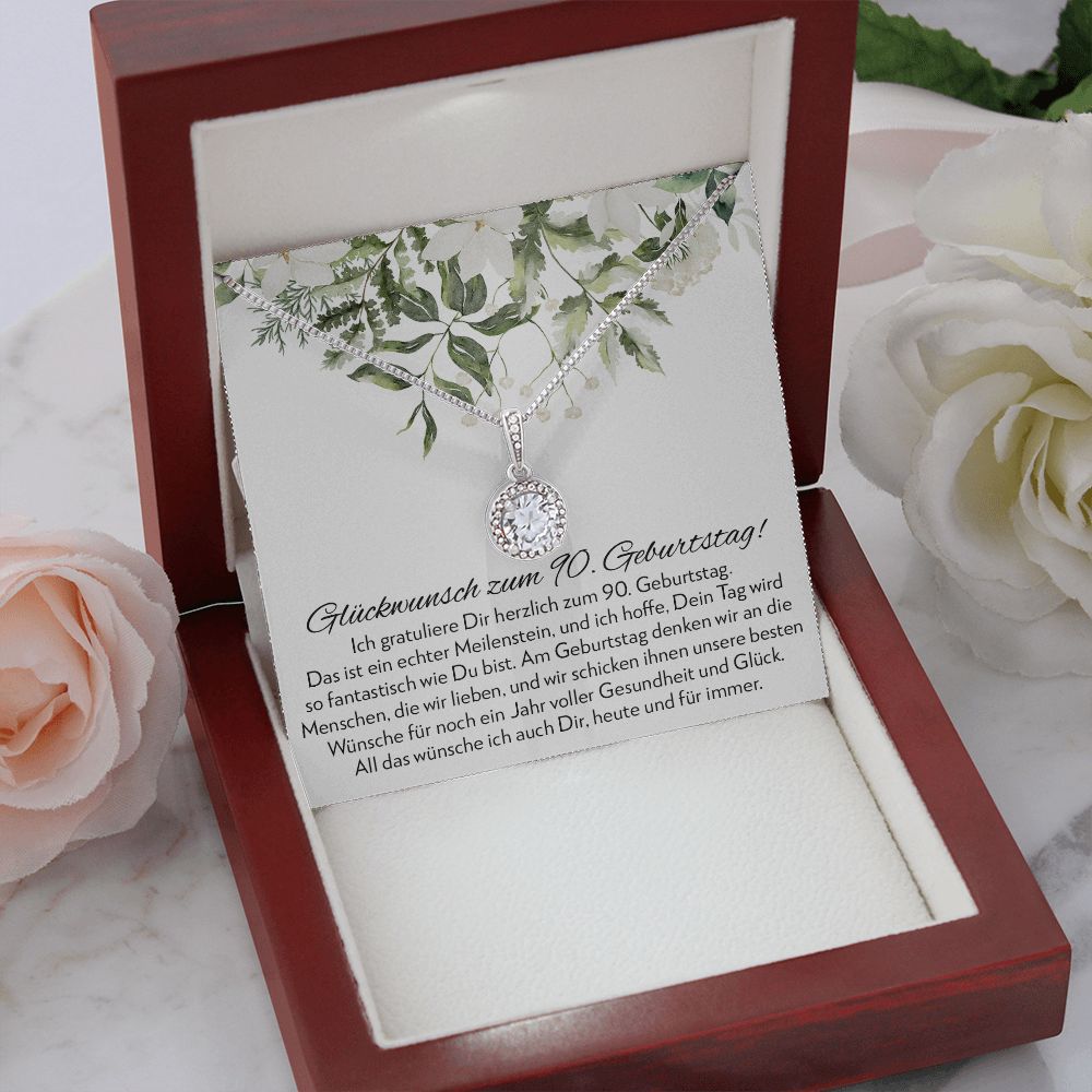 Besonderer Meilenstein - Geschenk zum 90. Geburtstag für eine Frau - Halskette Eternal Hope