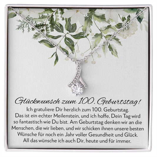 Besonderer Meilenstein - Geschenk zum 100. Geburtstag für eine Frau - Halskette Alluring Beauty