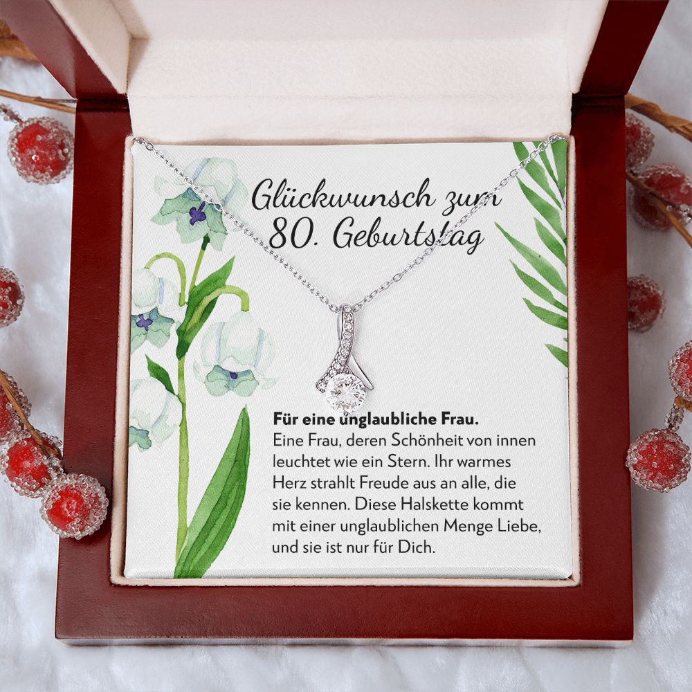 Unglaubliche Frau - Geschenk zum 80. Geburtstag für eine Frau - Halskette Alluring Beauty