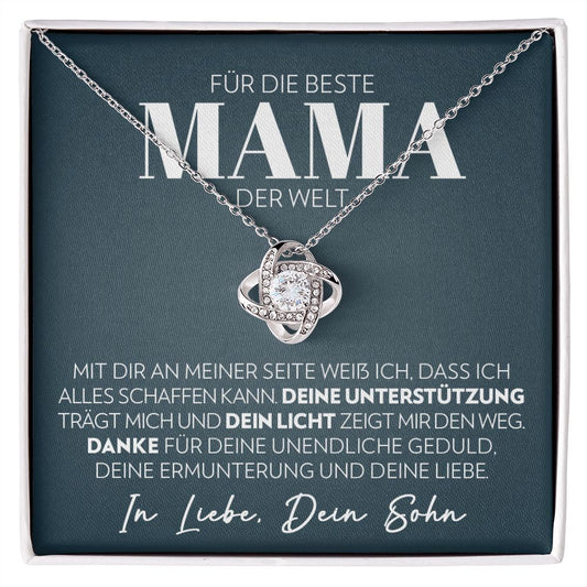 Für die beste Mama der Welt (von Sohn) - Unterstützung - Halskette Liebesknoten
